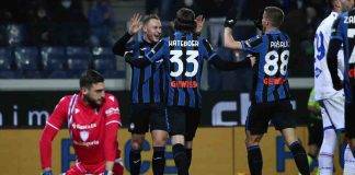 Atalanta-Sampdoria, l'esultanza dei bergamaschi