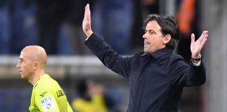 Genoa-Inter, Inzaghi con le braccia alzate