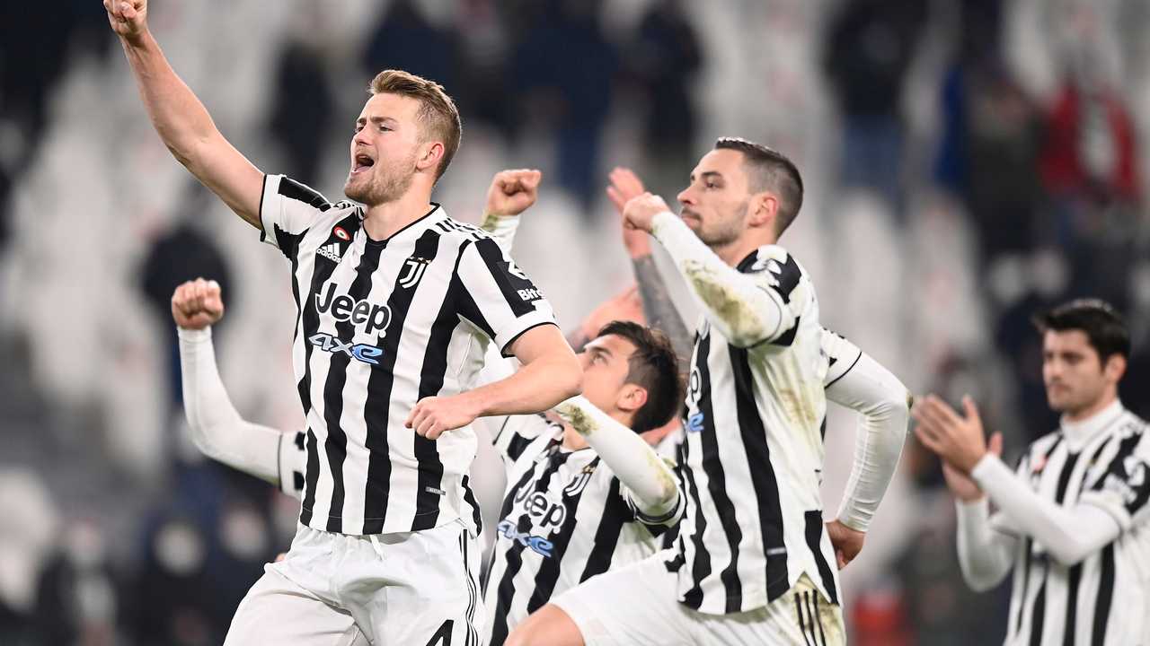 La Juventus festeggia dopo un gol