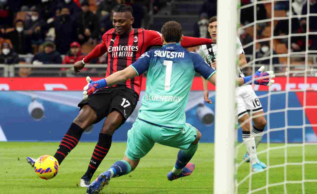 Il gol di Leao in Milan-Udinese