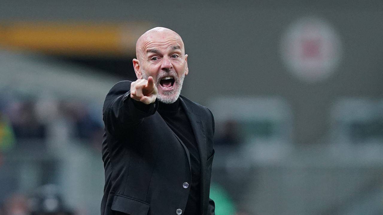 Pioli nel match con la Lazio