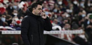 Barcellona-Napoli, Xavi in panchina