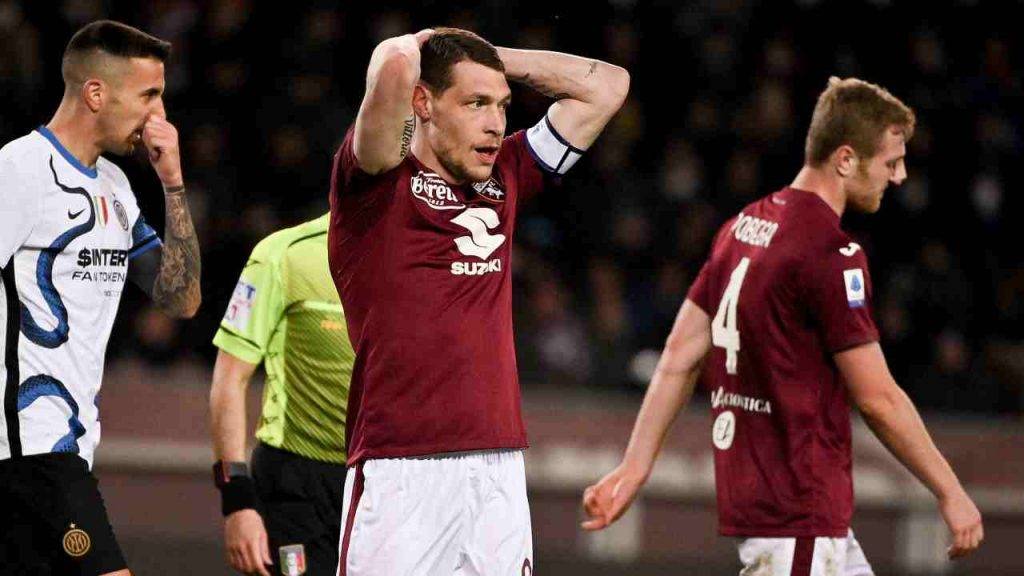 Andrea Belotti durante Torino-Inter