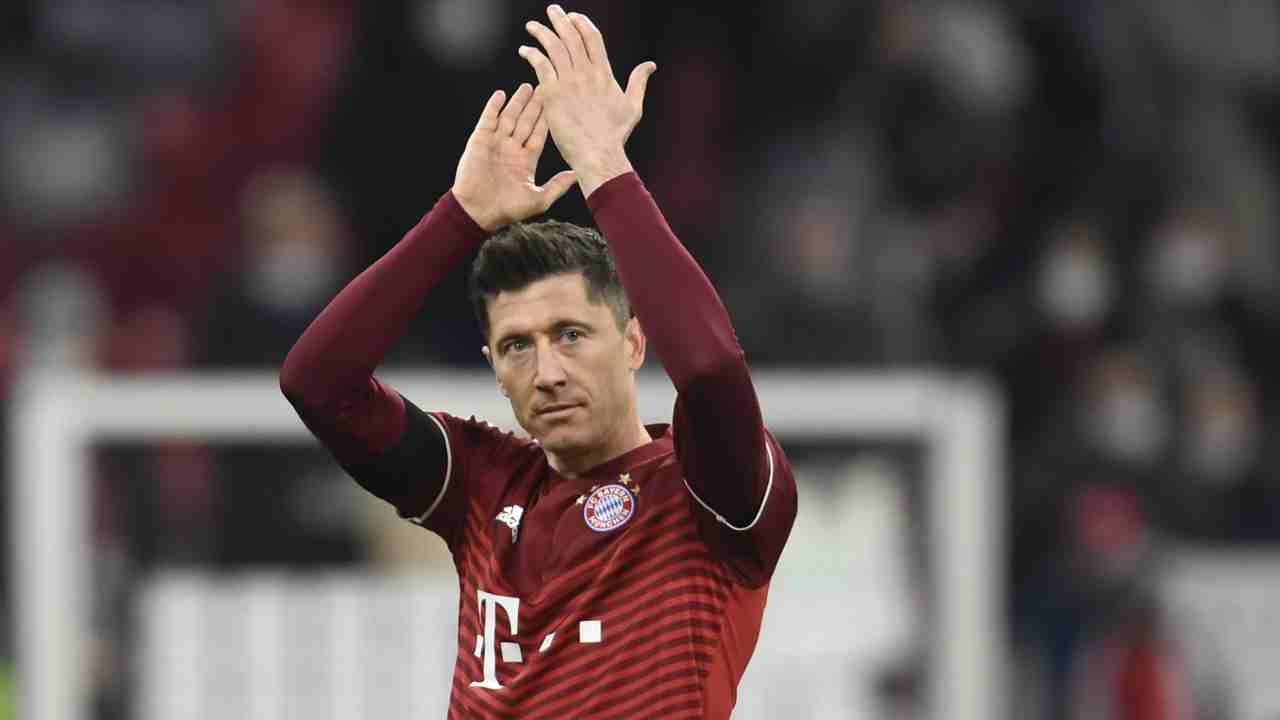 Lewandowski con la maglia del Bayern