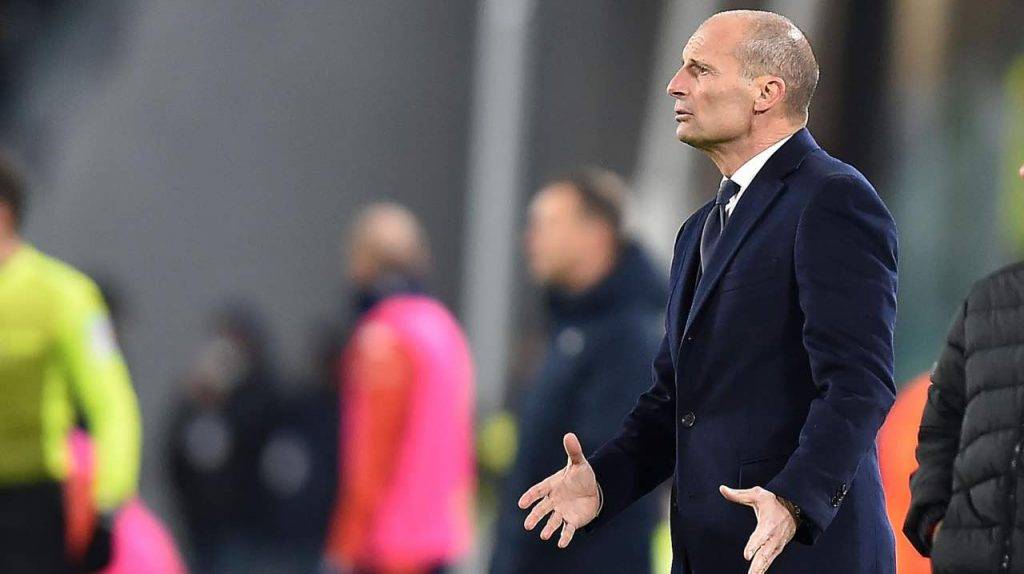 Il tecnico della Juve Allegri attonito