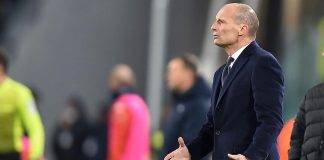 Il tecnico della Juve Allegri attonito