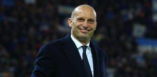 Allegri della Juventus sorride