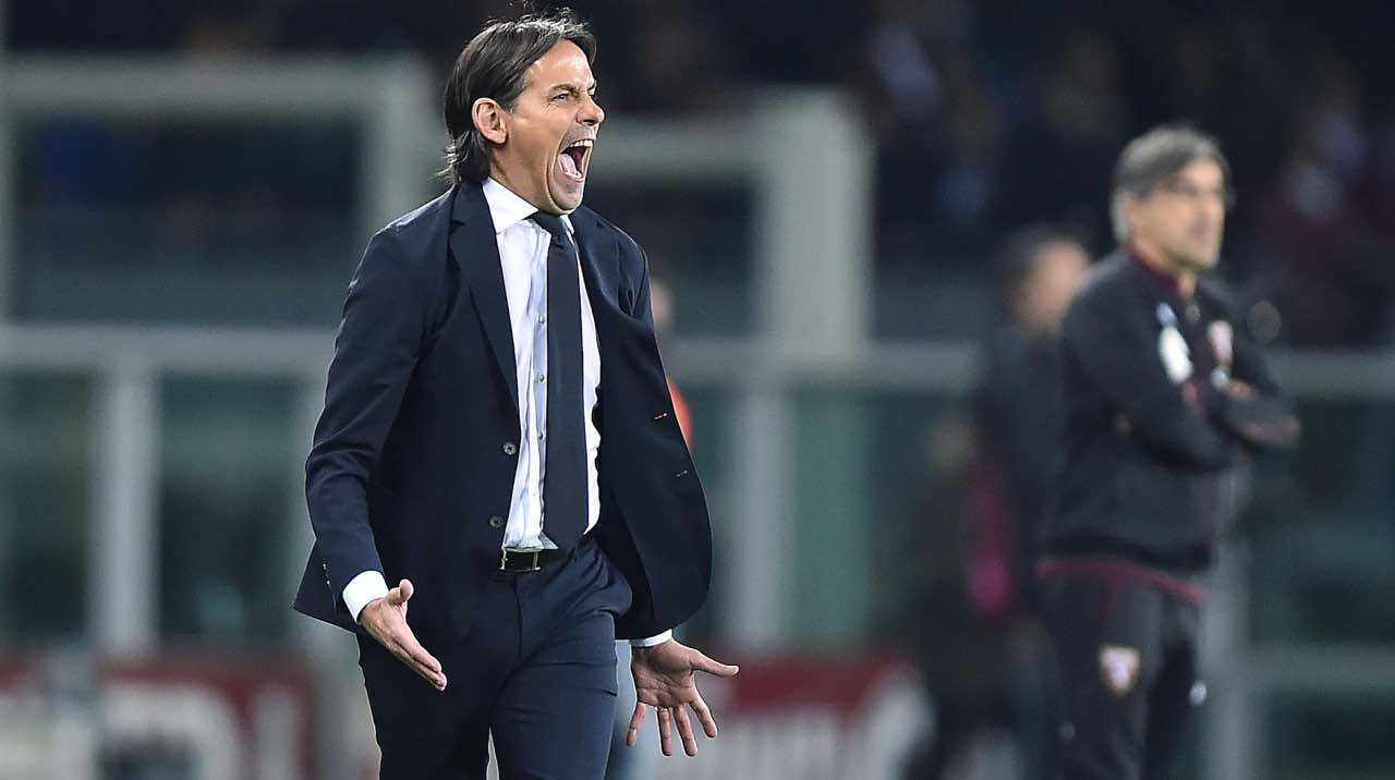 Inter, il tecnico Inzaghi in campo