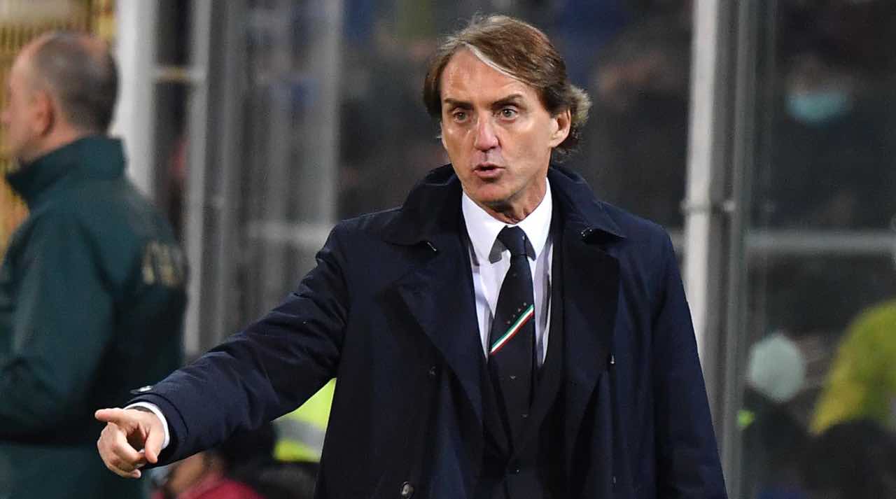 Mancini in campo