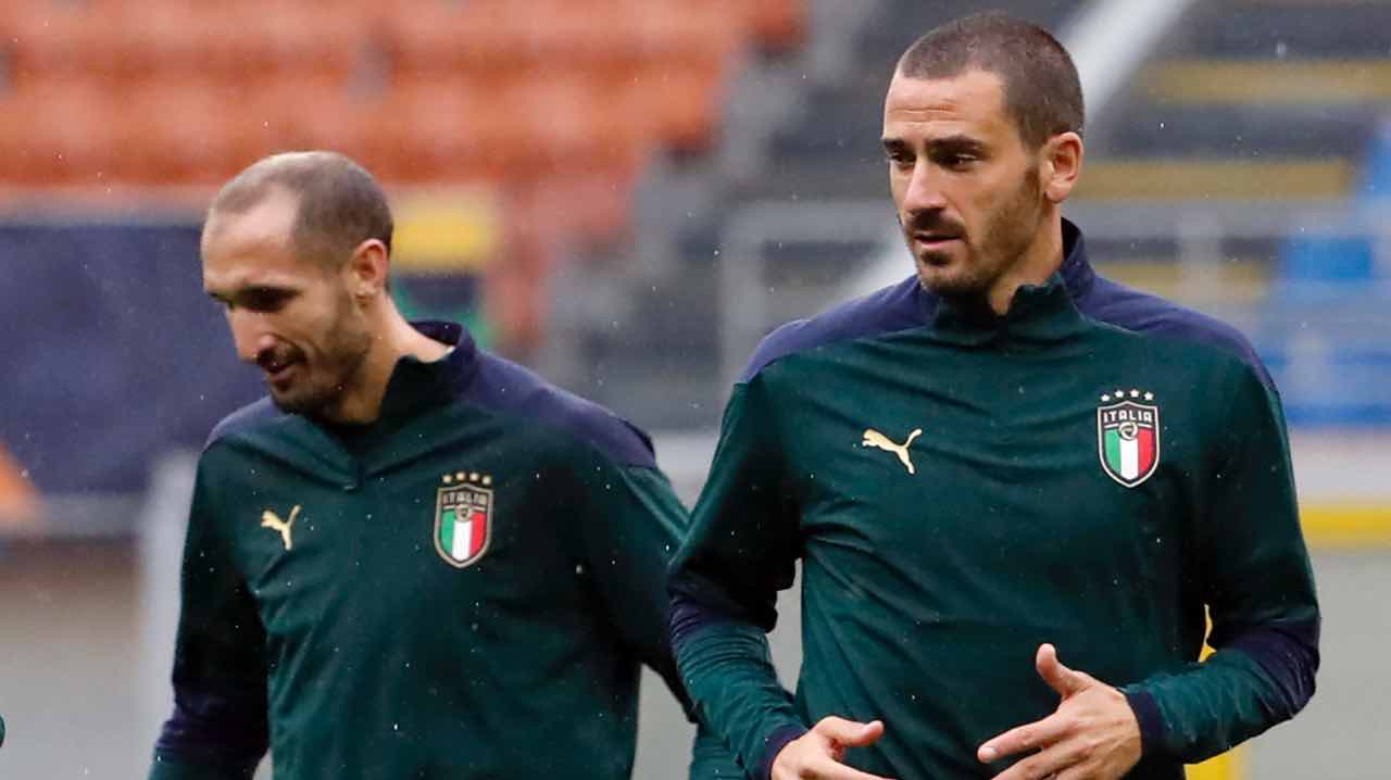 Italia, Chiellini e Bonucci si allenano