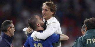 Mancini e Bonucci esultano