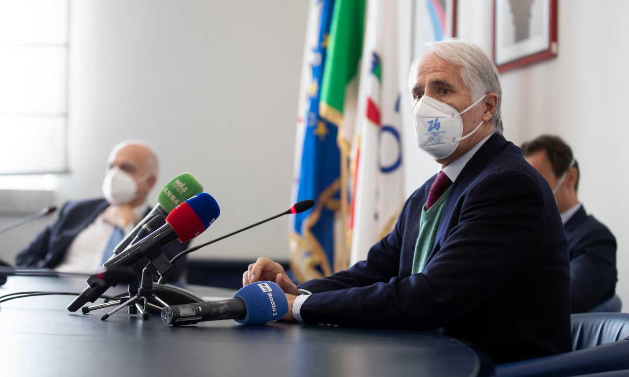 Giovanni Malagò in conferenza stampa