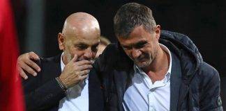 Milan, Maldini e Pioli abbracciati