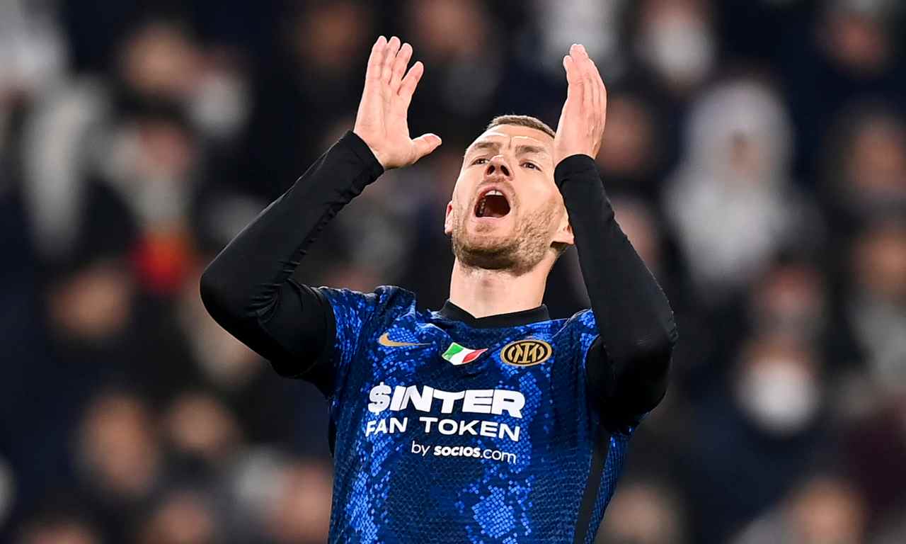 Juventus-Inter, Dzeko contrariato