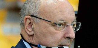 Inter, Marotta con la mascherina