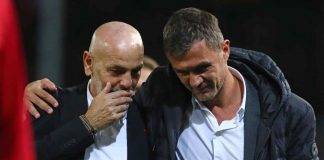 Milan, Pioli e Maldini parlano abbracciati