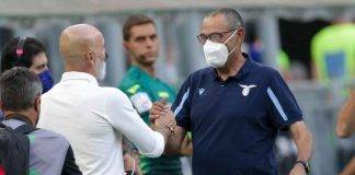 Lazio-Milan, Sarri e Pioli si salutano