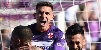 Fiorentina-Venezia, l'esultanza di Torreira