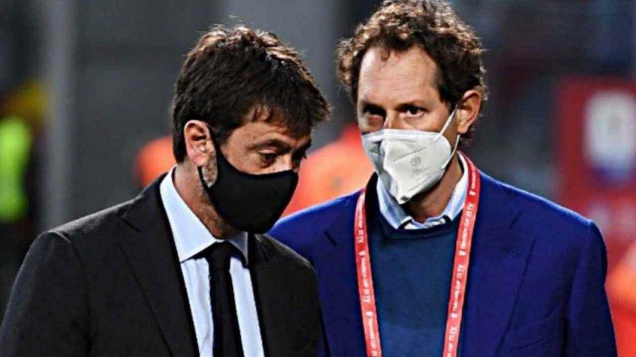 Andrea Agnelli, fautore della Superlega, e John Elkann (LaPresse)