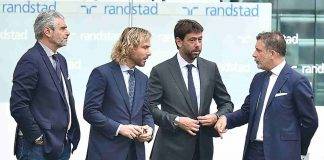 Juventus: Maurizio Arrivabene, Pavel Nedved, Andrea Agnelli e Federico Cherubini