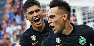 Inter, Correa e Lautaro esultano