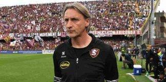 Salernitana-Cagliari, Nicola a bordo campo