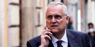 Lazio, Claudio Lotito al telefono