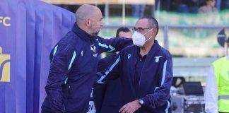 Lazio-Verona, Tudor e Sarri si salutano