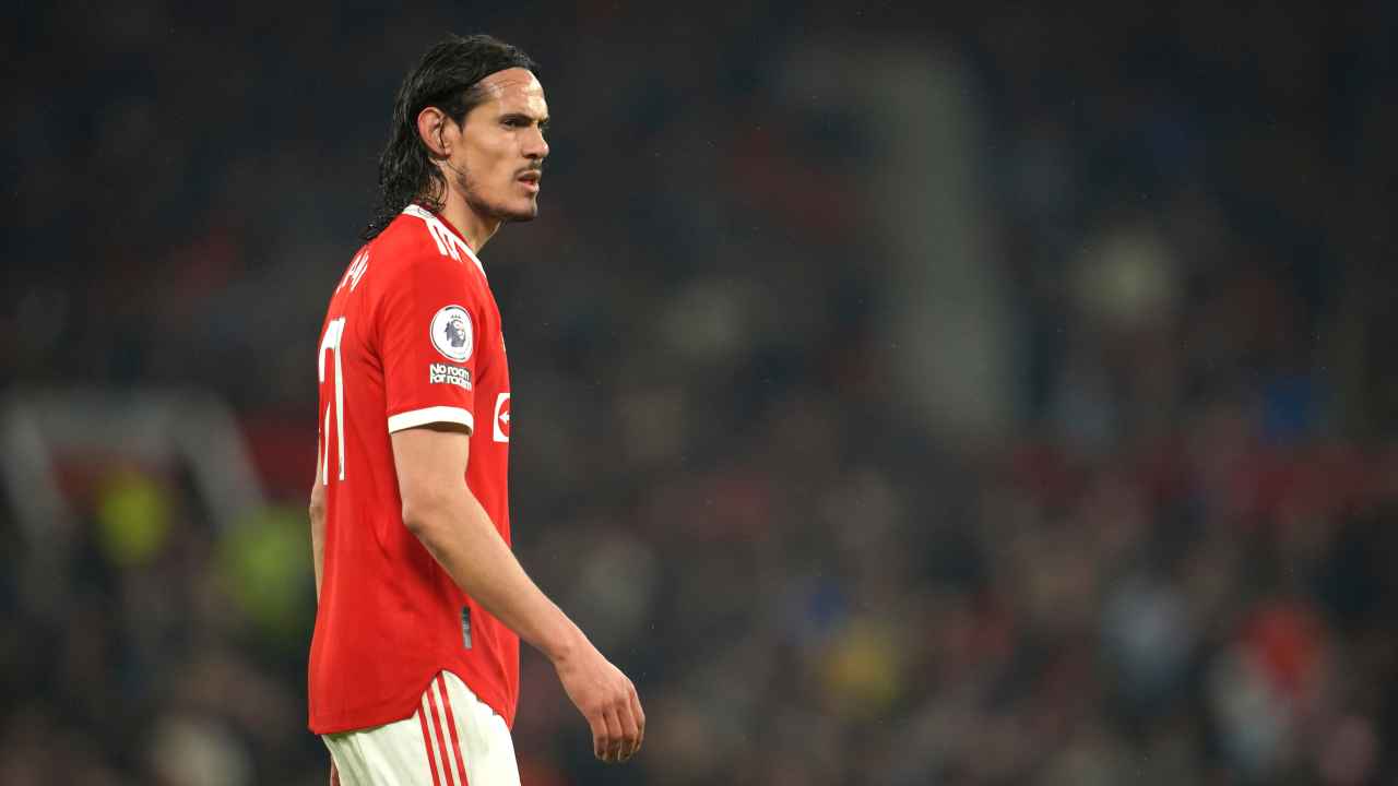 Edinson Cavani, attaccante del Manchester United