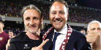 Salernitana,Nicola e Iervolino sorridono