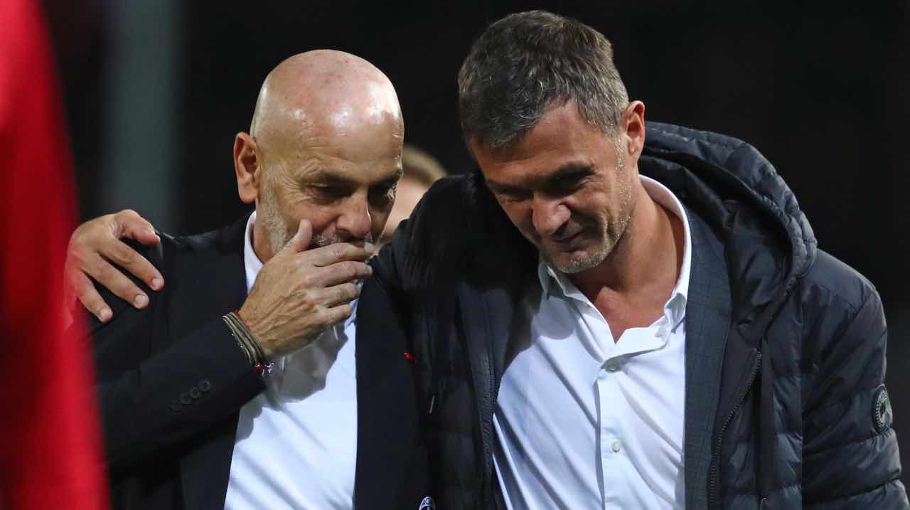 Pioli a colloquio con Maldini