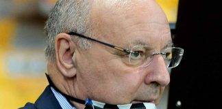 Inter, Marotta con la mascherina