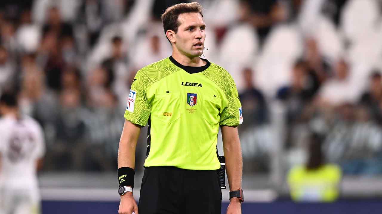 Juventus-Salernitana, l'arbitro Marcenaro in campo