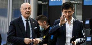 Inter, Marotta e Zhang in tribuna