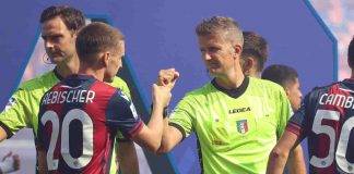 Bologna-Fiorentina, Orsato saluta i calciatori