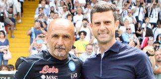 Napoli, Spalletti posa insieme a Thiago Motta