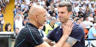 Napoli-Bologna, Spalletti e Thiago Motta si salutano