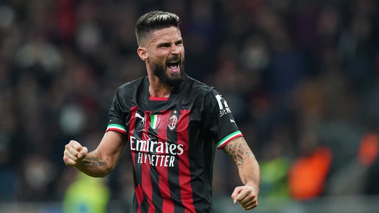 Milan, Giroud esulta