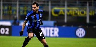 Inter, Calhanoglu in campo