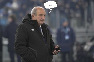 Angelo Fabiani ds della Lazio pensieroso