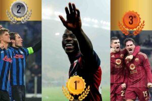 I calciatori Marten De Roon, Mario Balotell e Mats Hummels, avversari per un premio social