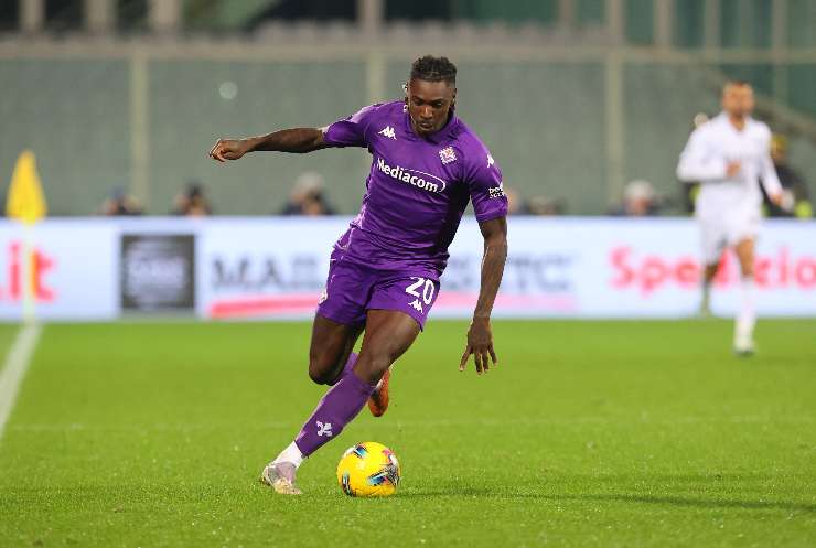 Moise Kean in azione in campo