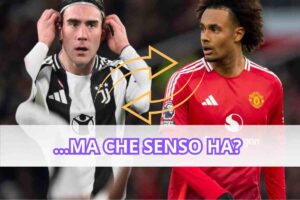 Dusan Vlahovic, attaccante della Juventus, insieme a Zirkzee, obiettivo di mercato della Juventus