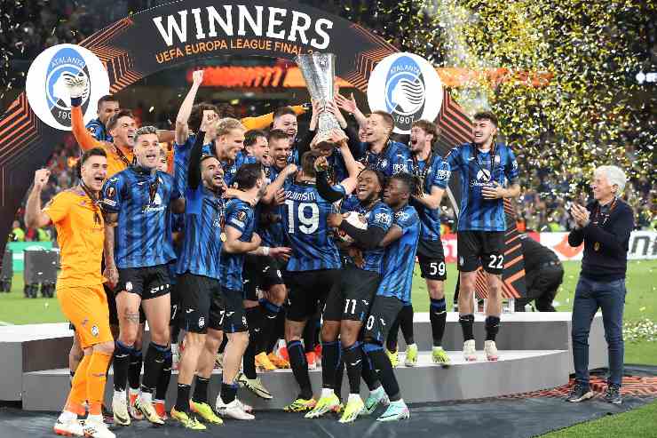 Atalanta festeggia l'Europa League