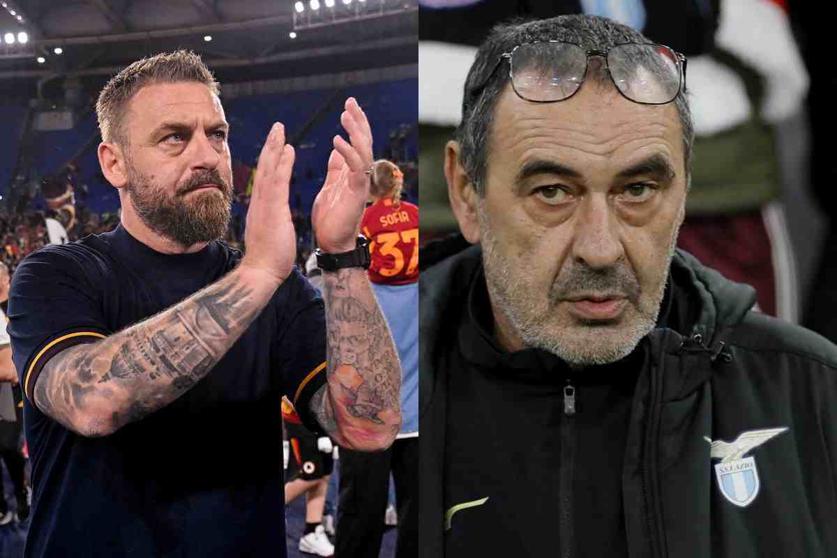 Daniele De Rossi e Maurizio Sarri 