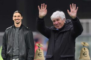 Ibrahimovic sorride e Gasperini alza le mani in cielo