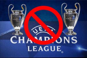 Logo Champions League e trofeo della manifestazione