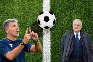 Marco Baroni, allenatore della Lazio, e il presidente Claudio Lotito