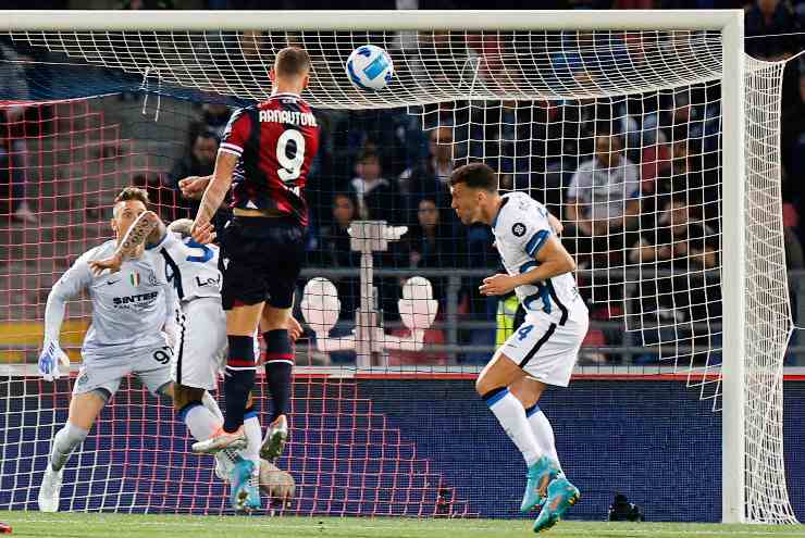 Il gol di Marko Arnautovic in Bologna-Inter del 2022