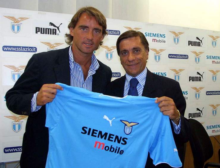 Roberto Mancini, ex ct della Nazionale, quando da calciatore fu acquistato dalla Lazio